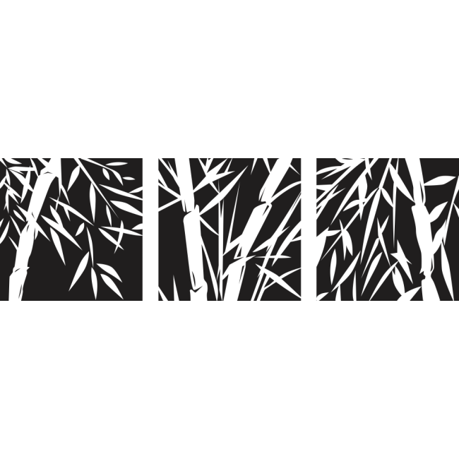 Háromrészes Bambusz - Falmatrica / Faltetoválás