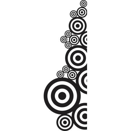 Absztrakt körök - Falmatrica / Faltetoválás