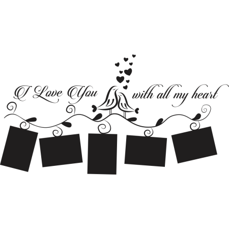 Szerelmes madarak – Fotó keretek - Falmatrica / Faltetoválás