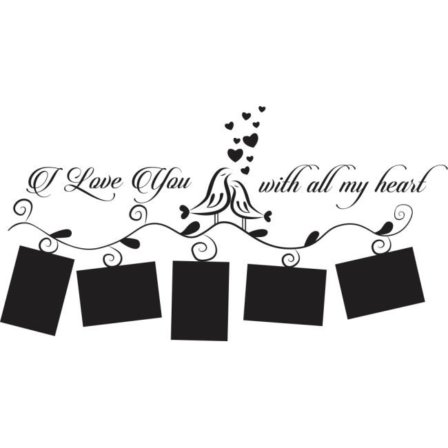 Szerelmes madarak – Fotó keretek - Falmatrica / Faltetoválás