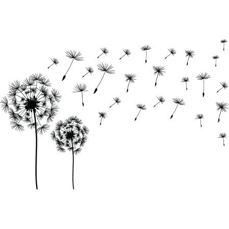 Gyermekláncfű a szélben - Falmatrica / Faltetoválás -