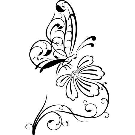 A virág és a pillangók 2 - Falmatrica / Faltetoválás -