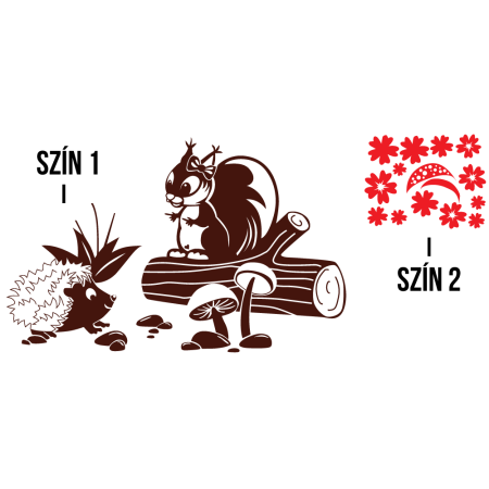 A süni és a mókus - Falmatrica / Faltetoválás -