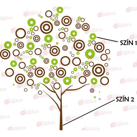 Buborékfa - MultiColor - Falmatrica / Faltetoválás