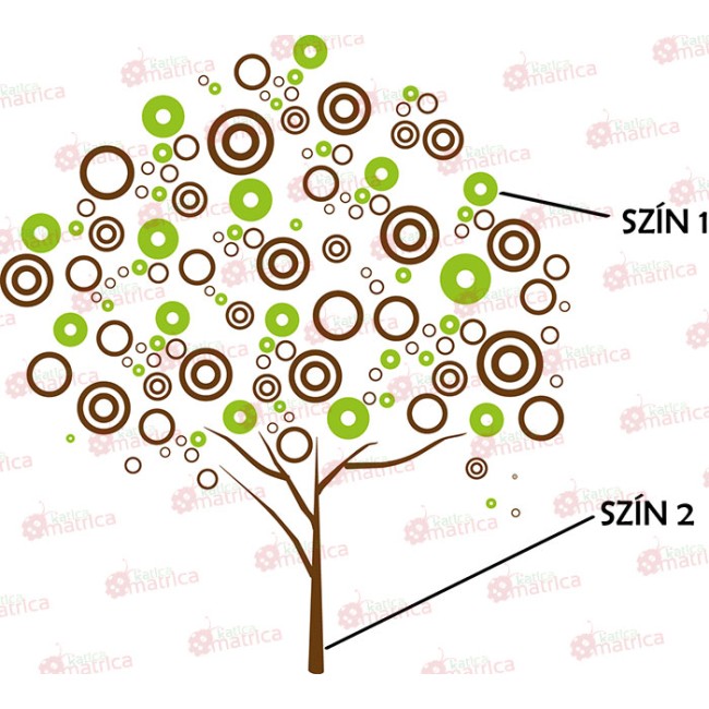 Buborékfa - MultiColor - Falmatrica / Faltetoválás
