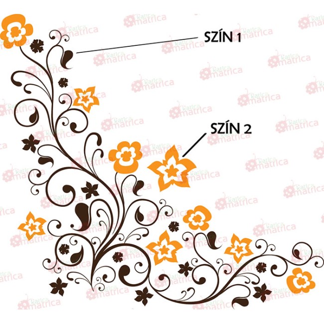 Virágfüzér - MultiColor - Falmatrica / Faltetoválás