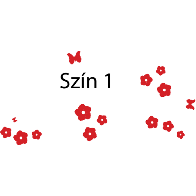 Virágok és pillangók - MultiColor - Falmatrica / Faltetoválás