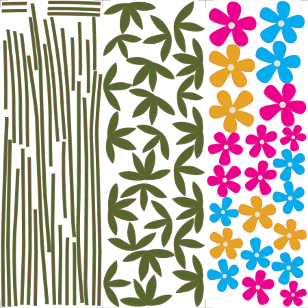 Réti virágok -  Színes matrica csomag