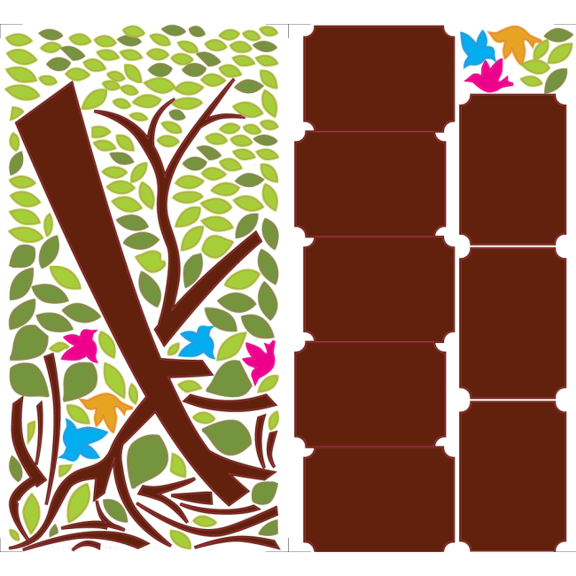 A család kis fája - Színes matrica csomag
