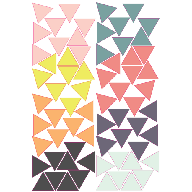 Mini Piramisok - Színes matrica csomag