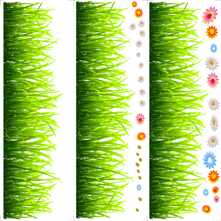 Virágok a fűben - Színes matrica csomag
