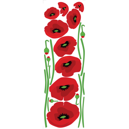 Pipacs csokor - Színes matrica csomag