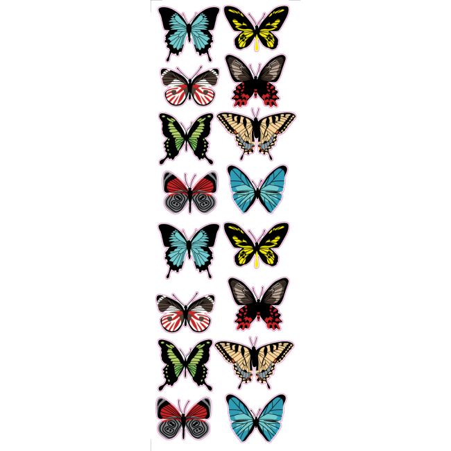 A tavasz pillangói - Színes matrica csomag