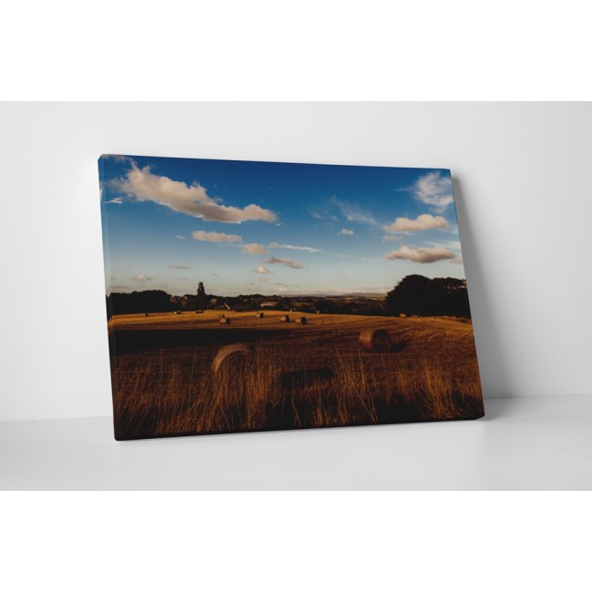 Szénakazal a mezőn