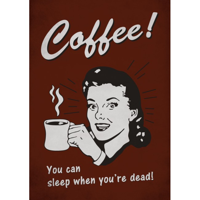 Kávézó hölgy - Nyomtatott Poszter