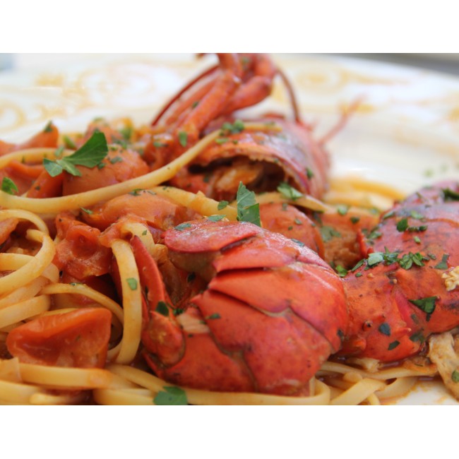 Garnéla spagettivel