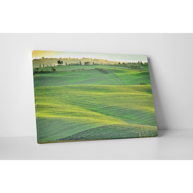 Hullámos mező a távolban