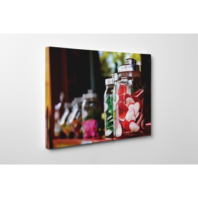 Édességek tárolva