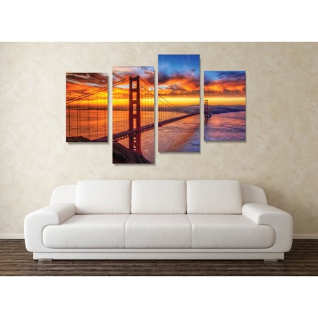 Többrészes vászonkép - Golden Gate