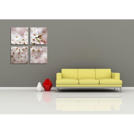 Többrészes vászonkép - Cseresznyevirág