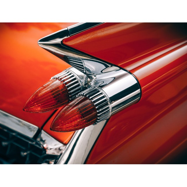 Piros retró autó stoplámpa