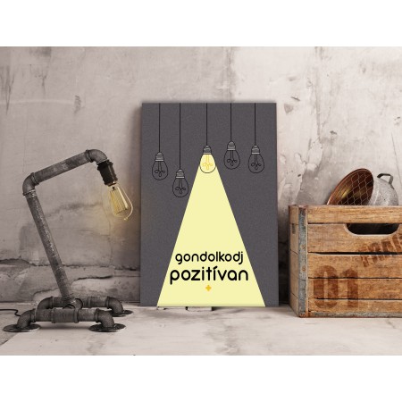 Gondolkodj pozitívan - 35x45 cm - Vászonkép