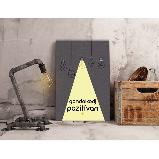 Gondolkodj pozitívan - 35x45 cm - Vászonkép