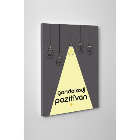 Gondolkodj pozitívan - 35x45 cm - Vászonkép