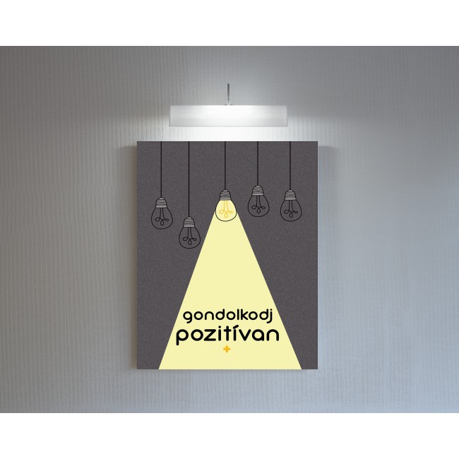 Gondolkodj pozitívan - 35x45 cm - Vászonkép