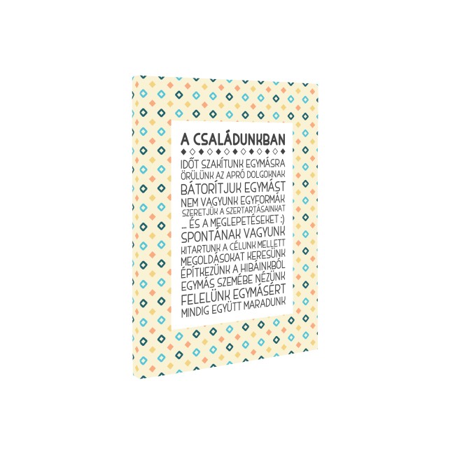 A családunkban - 45x60 cm - Vászonkép
