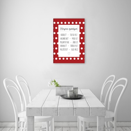 Konyhai szabályok - 35x50 cm - Vászonkép