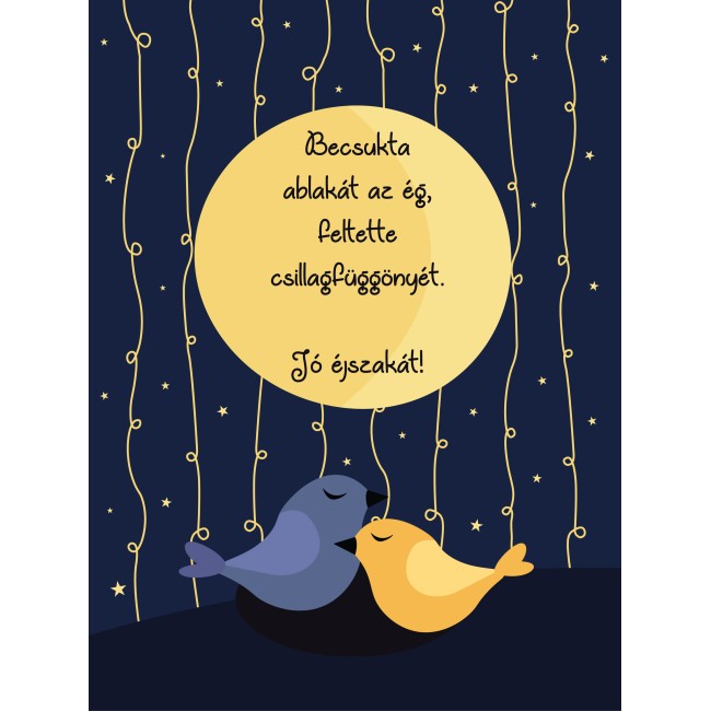 Jó éjszakát - 45x60 cm - Vászonkép