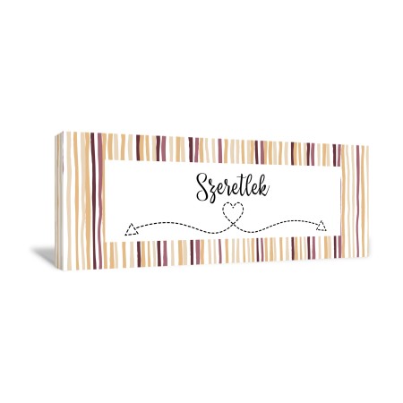 Szeretlek - 25x70 cm - Vászonkép