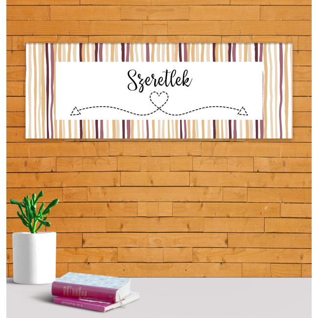 Szeretlek - 25x70 cm - Vászonkép