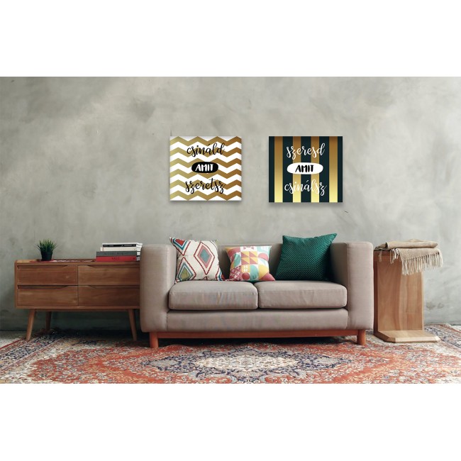 Csináld amit szeretsz - 2 részes vászonkép - 30x30 cmx2