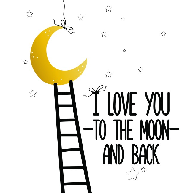 Moon and Back - 60x65 - Vászonkép