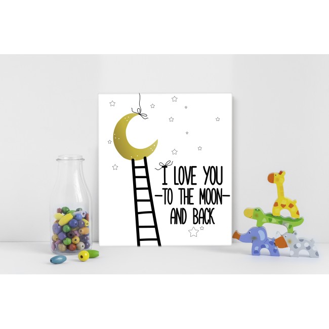 Moon and Back - 60x65 - Vászonkép