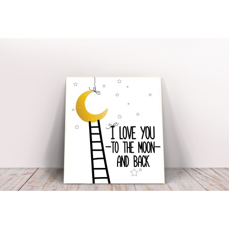 Moon and Back - 60x65 - Vászonkép