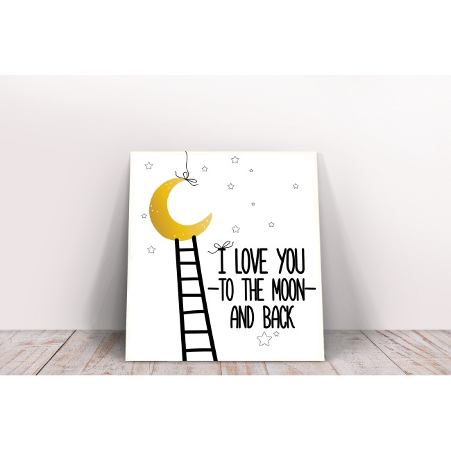 Moon and Back - 60x65 - Vászonkép