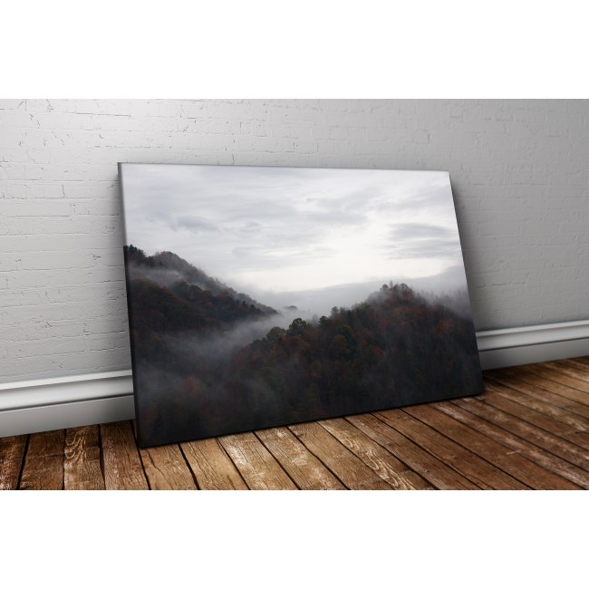 Hajnali erdő - 75x50 - Vászonkép