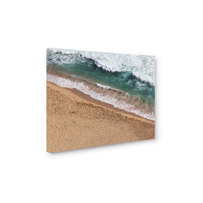 Lábnyomok a parton - 75x50 - Vászonkép