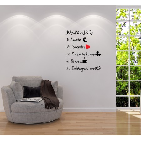 Bakancslista - Falmatrica / Faltetoválás