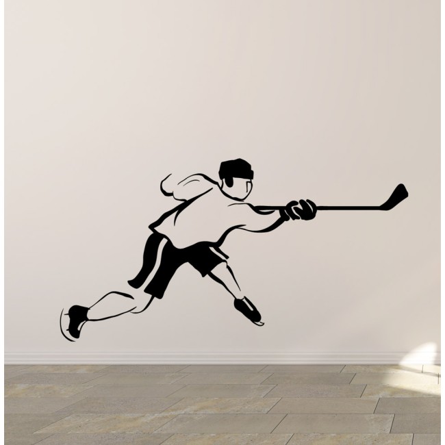 Jégkorongjátékos - Falmatrica / Faltetoválás