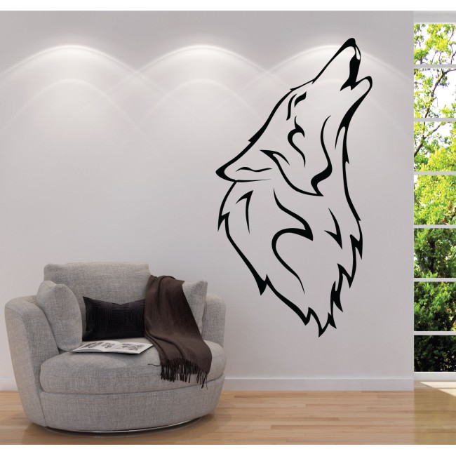 Üvöltő farkas - Falmatrica / Faltetoválás