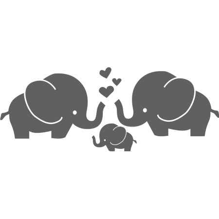 Elefánt szeretet - Falmatrica / Faltetoválás
