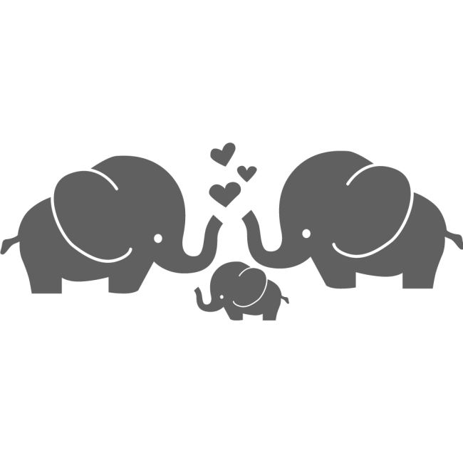 Elefánt szeretet - Falmatrica / Faltetoválás