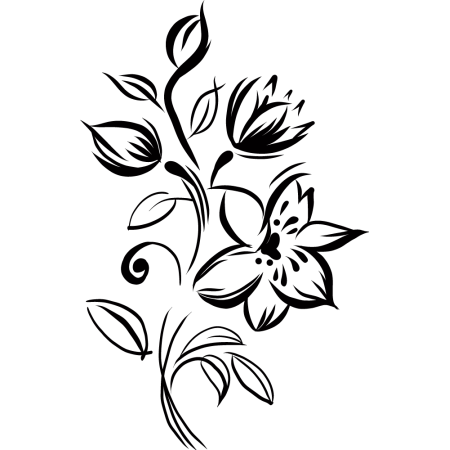 Bimbózó virág - Falmatrica / Faltetoválás