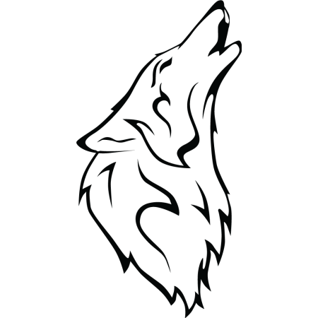 Üvöltő farkas - Falmatrica / Faltetoválás