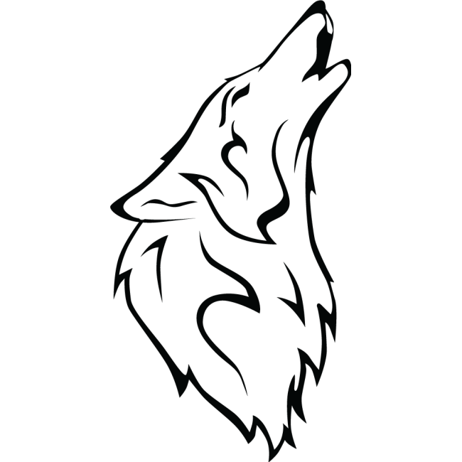 Üvöltő farkas - Falmatrica / Faltetoválás