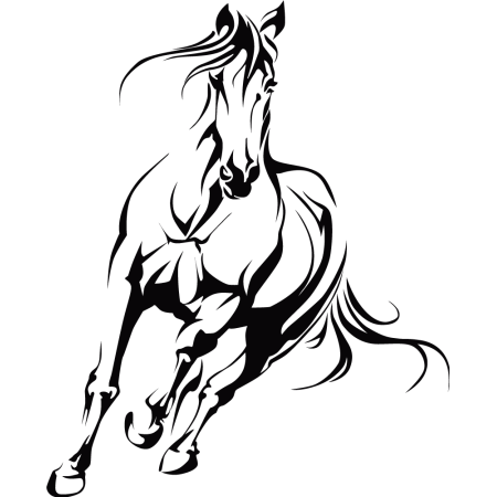 Száguldó paripa - Falmatrica / Faltetoválás